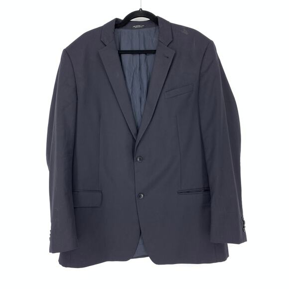 JOHN VARVATOS Men's 46L Two Button Slim Fit Suit Jacket Long Sleeve Black *FLAW - Picture 1 of 8